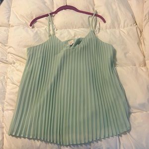 A New Day tank pleated beautiful mint color size Large